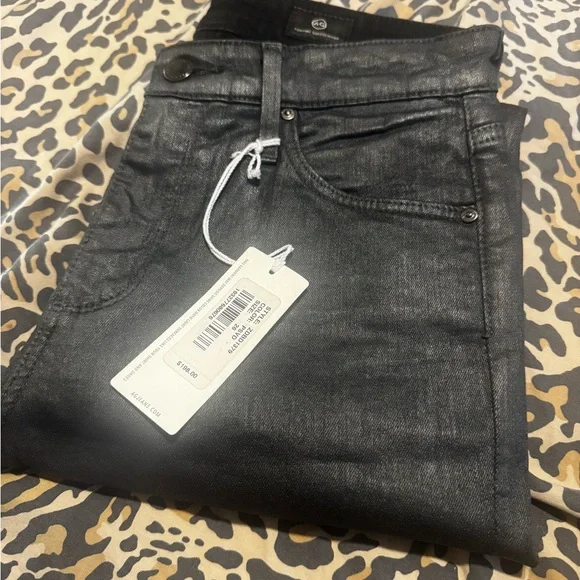 AG Coated Black Jeans